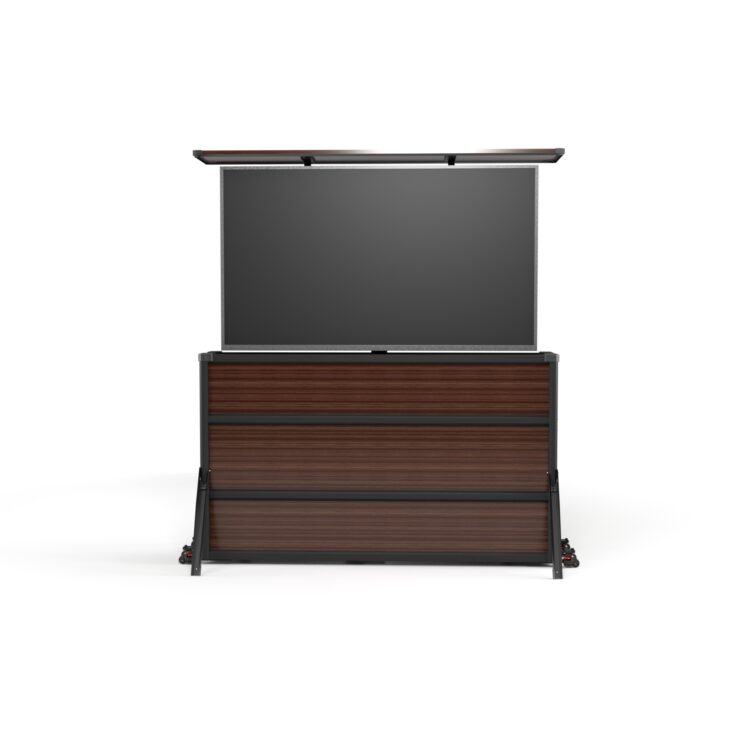 Rosewood Grain Outdoor Lift TV Cabinet - Medium - Image 2