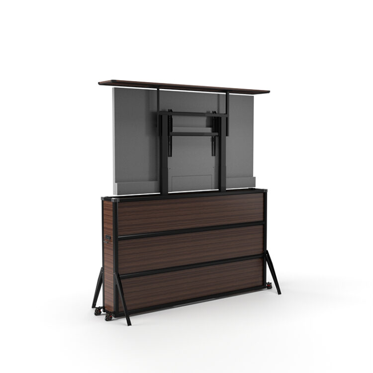 Rosewood Grain Outdoor Lift TV Cabinet - Extra Large - Image 3