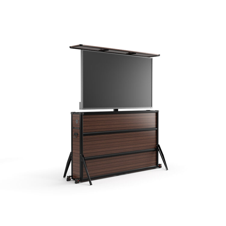 Rosewood Grain Outdoor Lift TV Cabinet - Large