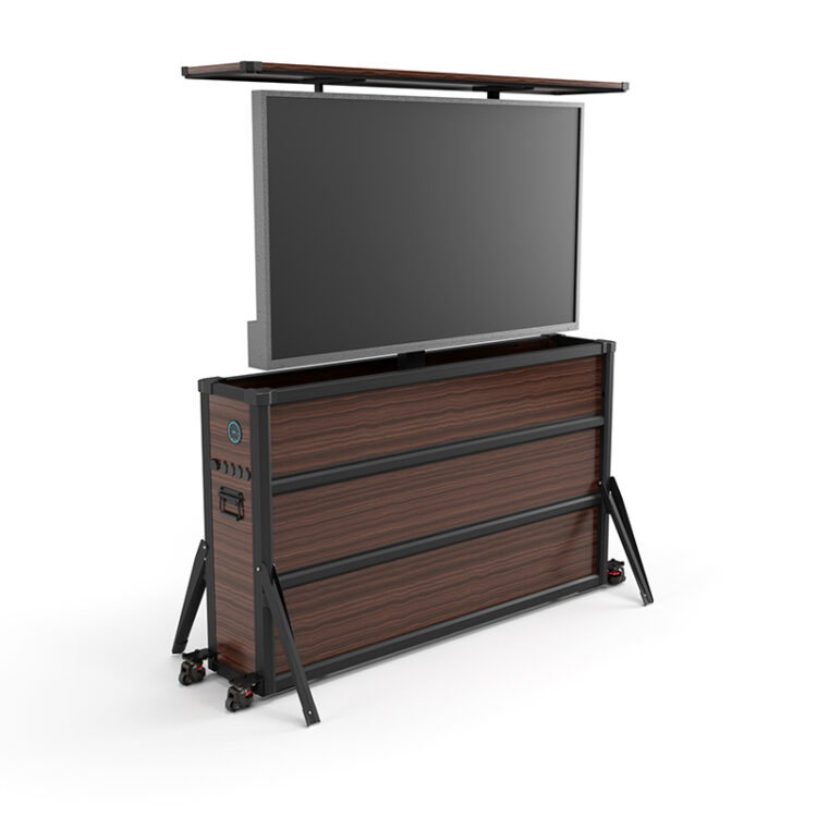 Rosewood Grain Outdoor Lift TV Cabinet - Small