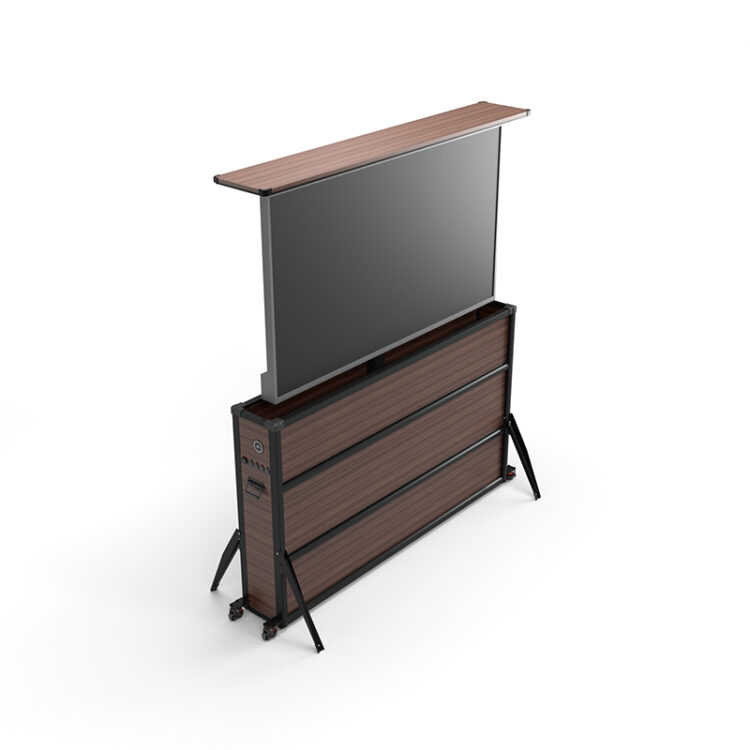 Rosewood Grain Outdoor Lift TV Cabinet - Large - Image 3