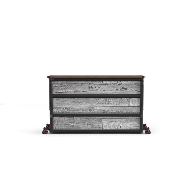 Rustic Gray Outdoor Lift TV Cabinet - Extra Small - Image 3