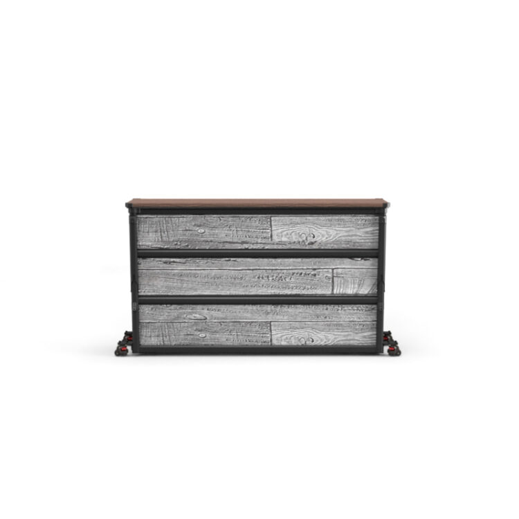 Rustic Gray Outdoor Lift TV Cabinet - Small - Image 3