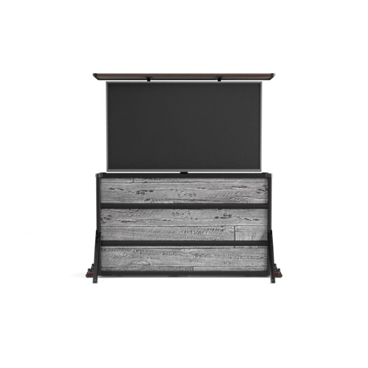 Rustic Gray Outdoor Lift TV Cabinet - Medium - Image 2